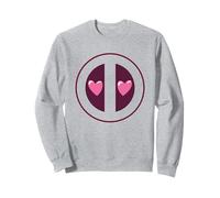 Marvel Deadpool Valentine's Day Cute Heart Eyes Chest Logo Felpa