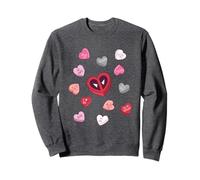 Marvel Deadpool Valentine's Day Heart Candies Chest Logo Felpa