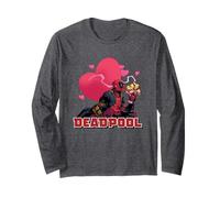 Marvel Deadpool Valentine's Day Love Chimichangas Big Logo Maglia a Manica