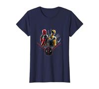 Marvel Deadpool & Wolverine Back To Back Epic Shot Maglietta, Donna, Navy, XL