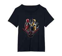 Marvel Deadpool & Wolverine Back To Back Epic Shot Maglietta, Donna Plus-Size, Nero, 4X