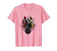 Marvel Deadpool & Wolverine Back To Back Epic Shot Maglietta, Uomo, Rosa, 3XL