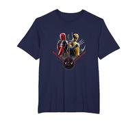 Marvel Deadpool & Wolverine Back To Back Epic Shot Maglietta, Uomo Taglie Grandi, Navy, 2X Tall
