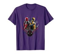 Marvel Deadpool & Wolverine Back To Back Epic Shot Maglietta, Uomo, Viola, XXL