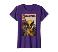Marvel Deadpool & Wolverine Deadpool & Dogpool Kissing Logan Maglietta, Donna, Viola, S