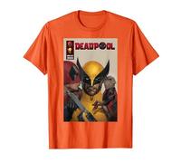 Marvel Deadpool & Wolverine Deadpool & Dogpool Kissing Logan Maglietta, Uomo, Arancio, 3XL