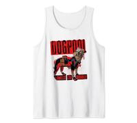 Marvel Deadpool & Wolverine Dogpool Distressed Trouble Logo Canotta