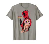 Marvel Deadpool & Wolverine Logan's Face Arm Tattoo Maglietta, Uomo, Ardesia, M