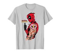 Marvel Deadpool & Wolverine Logan's Face Arm Tattoo Maglietta, Uomo, Argento, M