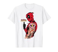 Marvel Deadpool & Wolverine Logan's Face Arm Tattoo Maglietta, Uomo, Bianco, S