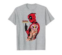 Marvel Deadpool & Wolverine Logan's Face Arm Tattoo Maglietta, Uomo, Grigio Melange, M
