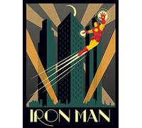 Marvel Deco - Stampa su tela "Iron Man", in cotone, multicolore, 3,20 x 60,00 x 80,00 cm