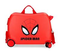 Marvel Disney Spiderman Authentic Valigia da Cabina, bagaglio a mano, realizzato in ABS, materiale resistente e leggero, quattro ruote doppie a rotazione multidirezionale, chiusura numerica, rosso,