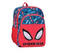 Marvel Disney, Spiderman Authentic, Vorschulrucksäcke, Schulrucksack, aus Polyester, Breite verstellbare Schulterriemen, Doppelfach, Von Joumma Bags