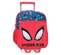 Marvel Disney Spiderman Authentic Zaini Prescolare, Zaino Scuola, Realizzato in Poliestere, Bretelle Larghe e Regolabili, Doppio Scomparto, Joumma Bags, rosso, Zaino 33 + carrello