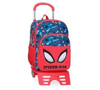 Marvel Disney Spiderman Authentic Zaini Prescolare, Zaino Scuola, Realizzato in Poliestere, Bretelle Larghe e Regolabili, Doppio Scomparto, Joumma Bags, rosso, Zaino 40 + carrello