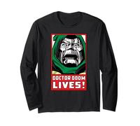 Marvel Doctor Doom Lives! Classic Vintage Retro Comic Art Maglia a Manica