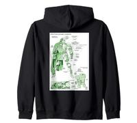 Marvel Doctor Doom's Armor Schematic Vintage Comic Blueprint Felpa con Cappuccio