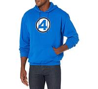 Marvel Fantastic Four Classic Costume Mens Pullover Hoodie Felpa con Cappuccio, Blu Reale, M Uomo