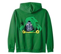 Marvel Fantastic Four Doctor Doom Big Face Villain Costume Felpa con Cappuccio