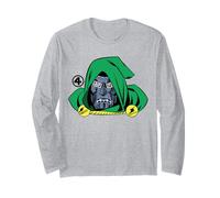 Marvel Fantastic Four Doctor Doom Big Face Villain Costume Maglia a Manica