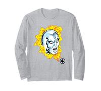 Marvel Fantastic Four Silver Surfer Big Face Costume Maglia a Manica