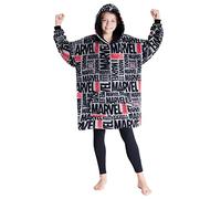 Marvel Felpa Bambino Avengers - Felpe Oversize con Cappuccio in Morbido Pile (Grigio/Nero)