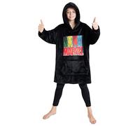 Marvel Felpa Bambino Avengers - Felpe Oversize in Pile per Bambini Ragazzi(Nero)