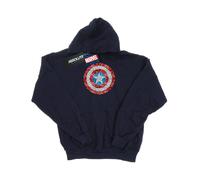 Marvel Felpa con Cappuccio Capitano America Scudo Pixelato Donna (BI11698)