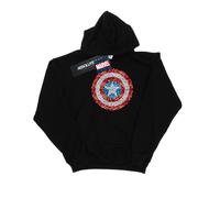 Marvel Felpa con Cappuccio Capitano America Scudo Pixelato Donna (BI11698)