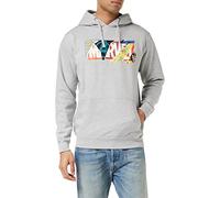 Marvel Felpa con Cappuccio da Uomo con Logo Scrapbook, Grey Heather, L UK