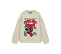 Marvel Felpa con cappuccio da uomo con scritta "The Amazing Spiderman", felpa con cappuccio ufficiale dei fumetti, abbigliamento supereroe Peter Parker, regalo per lui, Beige, XL