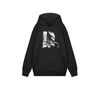 Marvel Felpa con cappuccio da uomo in bianco e nero | Felpa con logo ufficiale dei fumetti | Felpa con cappuccio grafica dei fan dei supereroi | Abbigliamento Avengers in bianco e nero da uomo |