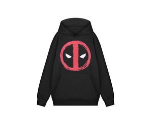 Marvel Felpa con cappuccio da uomo nera con logo ufficiale dei fumetti | Pullover grafico supereroe da uomo | Regalo di abbigliamento per fan degli Avengers, Nero , L