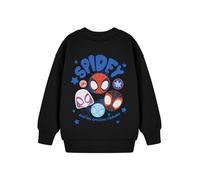 Marvel Felpa Nera per Ragazzi di Spiderman Spidey e i Suoi Fantastici Amici | Maglione per Bambini Comics Supereroe | Top Grafico da Ragazzo di Spidey & Pals per Bambini