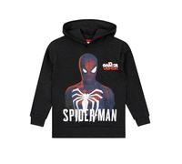 Marvel Felpa Spiderman Bambino | Felpa con Cappuccio Spider-Man | Maglione Ragazzo | Nero 6-7 Anni