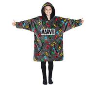 Marvel Felpe con Cappuccio per Ragazzi, in Pile Oversize Coperta con Cappuccio Avengers Regali per Ragazzi Grigio