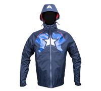 Marvel Fumetti Capitan America Zip Impermeabile da Uomo Vento E Giacca