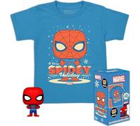 6981672 Abbigliamento Marvel: Funko Pocket Pop & Tee - Holiday Spiderman Tg. S