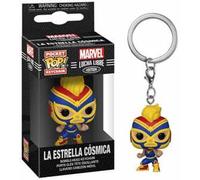 Marvel Funko Pop! Keychain Lucha Libre Edition La Estrella Cosmica Captain Marvel Portachiavi