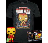 Abbigliamento Marvel: Funko Pop & Tee - Holiday Iron Man (GW) Tg. L