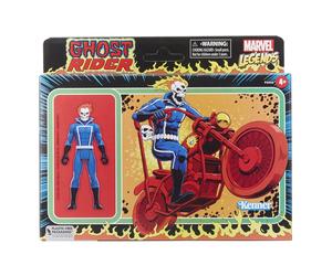 Marvel Ghost Rider Motociclista Fantasma Retro Action Figure Con Moto