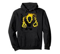 Marvel Ghost Rider Retro Skull Hands Aflame Felpa con Cappuccio, Unisex per adulti, Nero, L