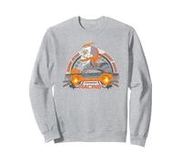 Marvel Ghost Rider Robbie Reyes Racing Felpa, Unisex per Adulti, Grigio Melange, M