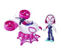 Marvel Ghost-Spider Copter, Action Figure in scala da 10,2 cm con veicolo e accessori, giocattolo super eroe prescolare