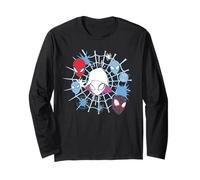 Marvel Ghost-Spider Team Spidey Big Face Collage Maglia a Manica
