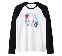 Marvel Ghost-Spider Team Spidey Big Face Collage Maglia con Maniche Raglan