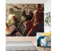 Marvel Gigante Foto Parati Supereroi Hulk Iron Man Spider-Man Black Widow