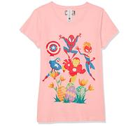 Marvel Girl's Little, Big Group Easter Hunt T-Shirt, Pink, Large