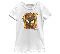 Marvel Girls Spider-Man No Way Home Shattered Mask Pieces Tee, White, X-Large